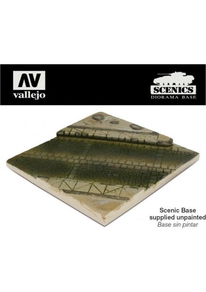 SC001 Döşeme Taşlı Cadde Kesiti 14X14 Cm., Manzara Serisi Model Aksesuarı