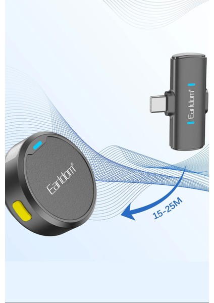 Profesyonel Kablosuz Dijital Yaka Mikrofonu iPhone 15/16/17 Uyumlu 2 Mikrofonlutiktok Youtube Instagram Canlı Yayın fırsatları