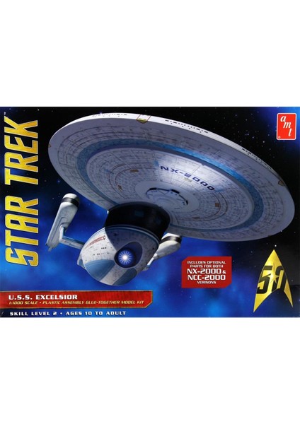 843 1/100 Ölçek, 0 Ölçek, Star Trek Uss Excelsior Uzay Aracı, Plastik Model Kiti