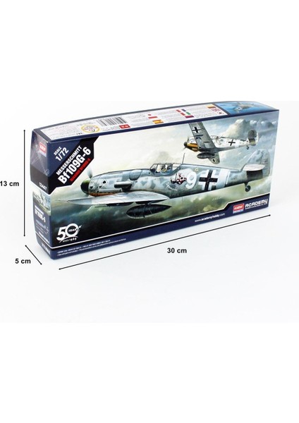 12467 1/72 Ölçek, Messerschmitt Bf 109 G-6 Savaş Uçağı, Plastik Model Kiti fırsatları
