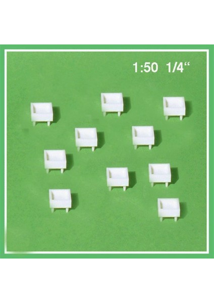 553603 1/50-Saksı -Kare-Beyaz -10 Adet
