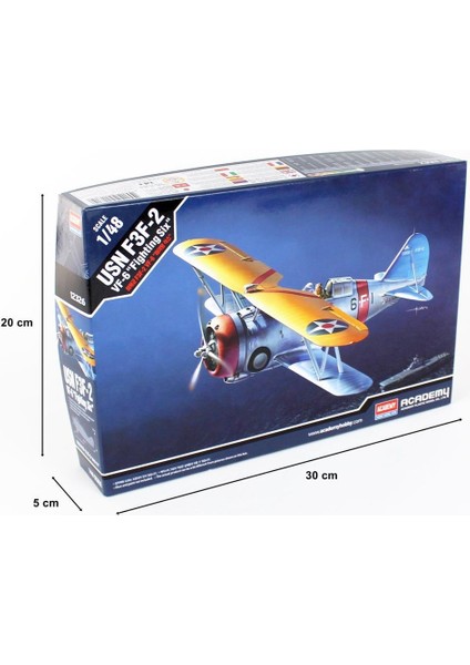 12326 1/48 Ölçek, Usn F3F-2 Vf-6 (Fighting Six) Savaş Uçağı, Plastik Model Kiti indirimleri