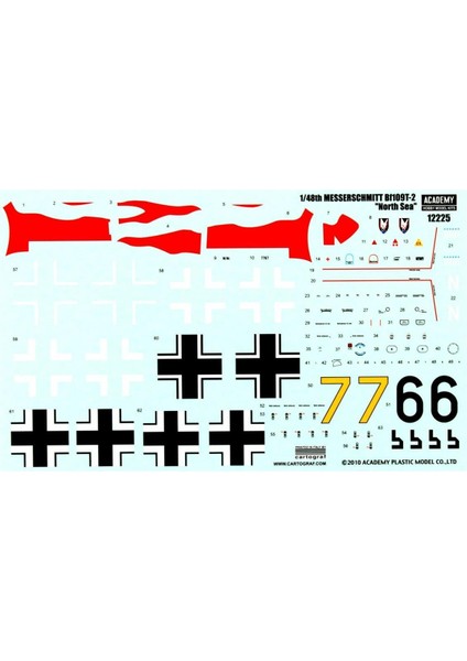 12225 1/48 Ölçek, Messerschmitt Bf 109T-2 Savaş Uçağı, Plastik Model Kiti fırsatları