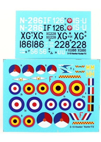 D010 1/72 Ölçek, Hawker Hunter F.mk.6 Savaş Uçağı, Plastik Model Kiti modelleri