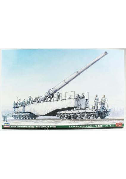 30070 1/72 Ölçek, German Railway Gun K5 (E) Leopold winter Camouflage W/figure, Plastik Model Kiti