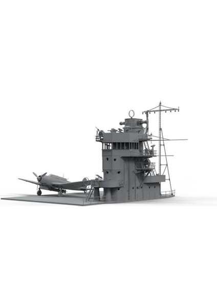 Border BSF-001 1/35 Ölçek, Akagi Uçak Gemisi Köprüsü ve Uçuş Güvertesi ile Nakajima B5N2 Kate Savaş Uçağı, Kombo Plastik Model modelleri