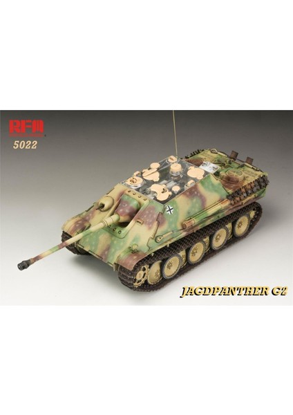 5022 1/35 Ölçek, Jagdpanther G2, Iç Detaylı Imha Tanklı, Plastik Model Kiti modelleri