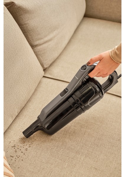 2'in1 Kablolu Toz Torbasız Dikey Süpürge Siyah, Güçlü ve Hafif Temizlik Arkadaşı fırsatları