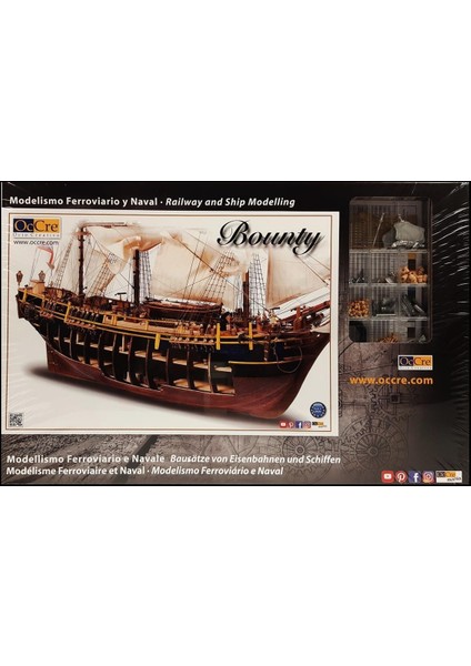 14006 1/45 Ölçek, Bounty, 92 Cm. Yelkenli Ingiliz Kargo Gemisi, Ahşap Model Kiti
