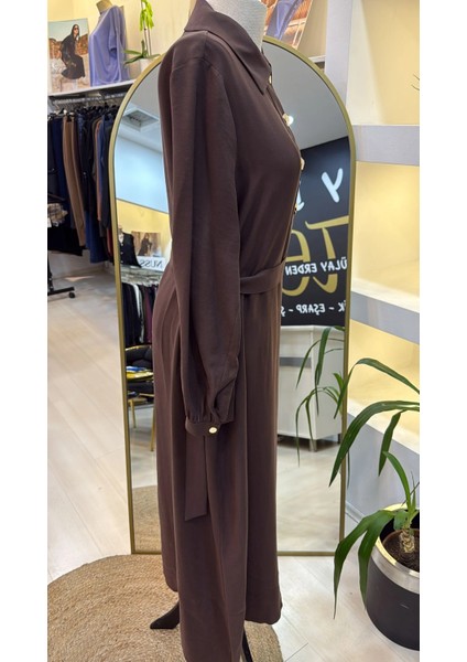 Kemer Detayli Elbise - Kahve 2007 fiyatları