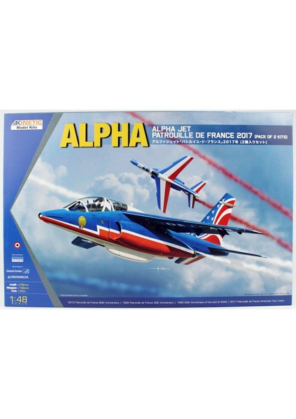 K48064 1/48 Ölçek, Alpha Jet (Patrouille De France 2017) (2-In-1) Savaş Uçağı, Plastik Model Kiti