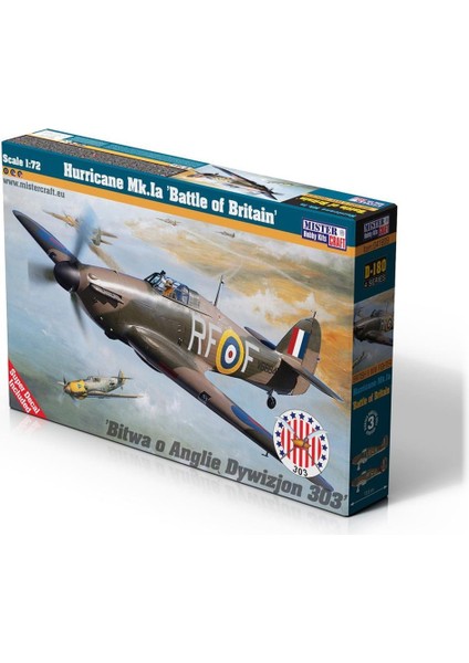 D180 1/72 Hurricane Mk.ıa (Britanya Savaşı) Savaş Savaş Uçağı Plastik Model Kiti