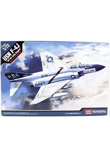 12529 1/72 Ölçek, Usn F-4j (Vf-84 Jolly Rogers) Savaş Uçağı, Plastik Model Kiti