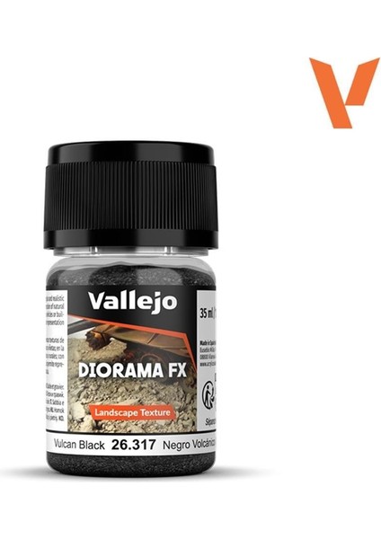 26317 60 Gr. Vulcan Black, 0.1 - 2.0 Mm. Orta Taneli Yüzey Dokusu