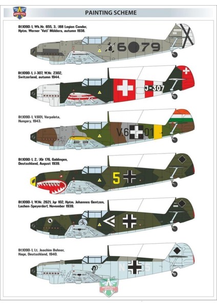 MSVIT4806 1/48 Ölçek, Messerschmitt BF-109 D-1 Avcı Uçağı, Plastik Model Kiti modelleri