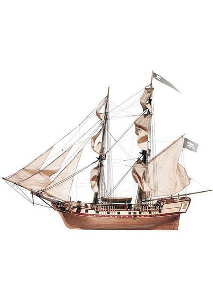 13600 1/80 Ölçek, Corsair, 75 Cm. Yelkenli Korsan Gemisi, Ahşap Model Kiti fiyatları
