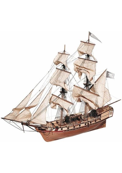 13600 1/80 Ölçek, Corsair, 75 Cm. Yelkenli Korsan Gemisi, Ahşap Model Kiti modelleri