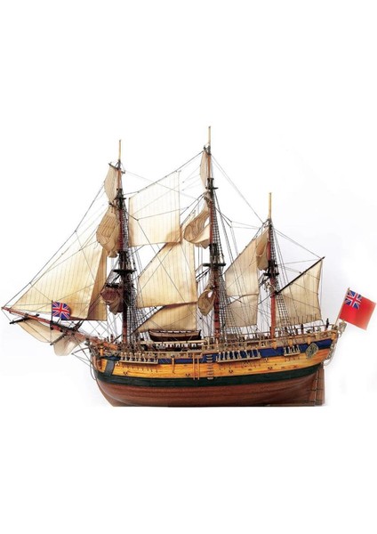 14005 1/54 Ölçek, Endeavour, 82 Cm. Yelkenli Ingiliz Keşif Gemisi, Ahşap Model Kiti fiyatları