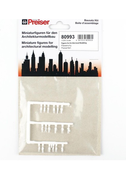 80993 1/200 Ölçek, Ayakta Duran Yolcular, Boyasız Plastik Figürleri, 18 Adet fiyatları