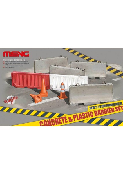 SPS-012 1/35 Ölçek, Plastik ve Beton Bariyer Seti, Plastik Model Kiti