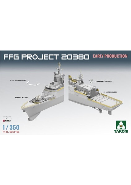 6012 1/350 Ölçek, Steregushchiy Sınıfı Korvet Ffg Project 20380 (Erken Dönem), Plastik Model Kiti modelleri