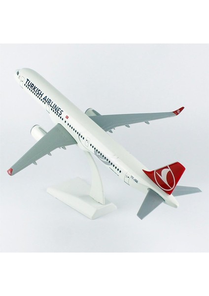 028 1/100 Ölçek, Thy A321 Yolcu Uçağı, Sergilemeye Hazır Plastik Standlı Model modelleri
