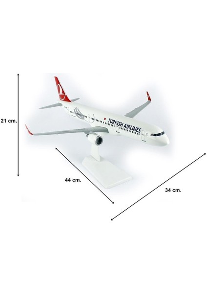 028 1/100 Ölçek, Thy A321 Yolcu Uçağı, Sergilemeye Hazır Plastik Standlı Model indirimleri