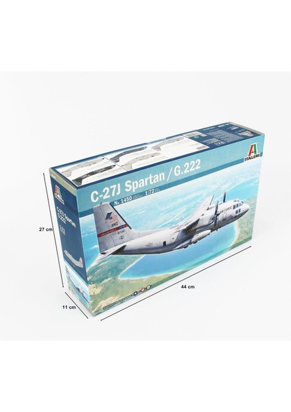 1450S 1/72 Ölçek, C-27A Spartan / G.222 Askeri Nakliye Uçağı, Plastik Model Kiti modelleri