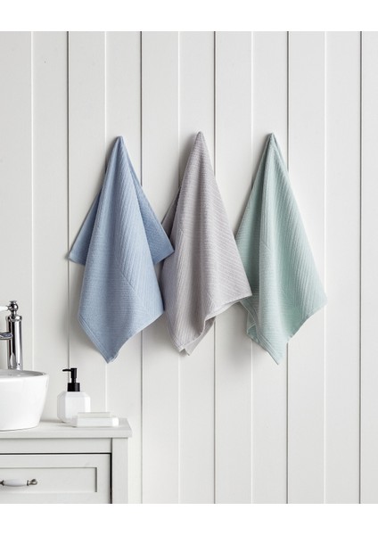 Twill Pamuk Yüz Havlusu 50X70 cm Açık Mavi fırsatları