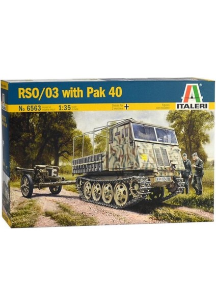 6563S 1/35 Ölçek, Rso/03 Pak 40'lı Paletli Askeri Araç, Plastik Model Kiti