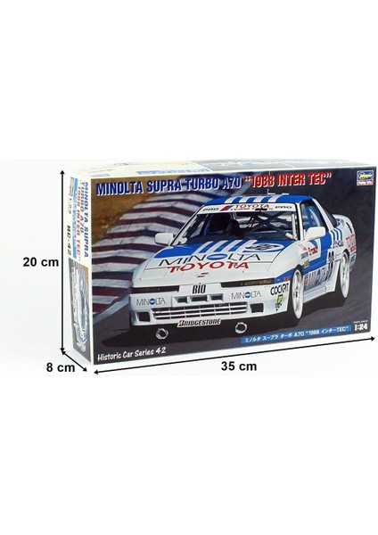HC42 21142 1/24 Ölçek, Toyota Minolta Supra Turbo A70 (1988 Inter Tec), Yarış Aracı Plastik Model Kiti indirimleri