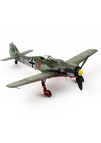 QD181 1/48 Ölçek, Focke-Wulf 190 D 9, Sergilemeye Hazır Savaşl Uçağı Modeli