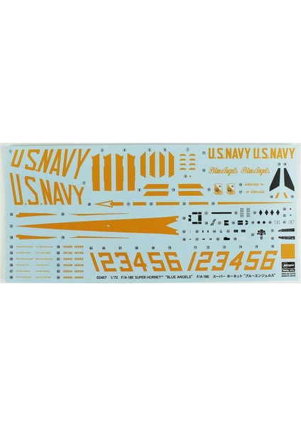 2467 1/72 Ölçek, F/A-18E Super Hornet (Blue Angels), (Limited Edition), Savaş Uçağı Plastik Model Kiti modelleri