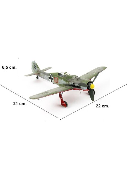 QD181 1/48 Ölçek, Focke-Wulf 190 D 9, Sergilemeye Hazır Savaşl Uçağı Modeli indirimleri