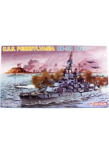 7041 1/700 Ölçek, Uss Pennsylvania Bb-38 (1944) Savaş Gemisi Plastik Model Kiti