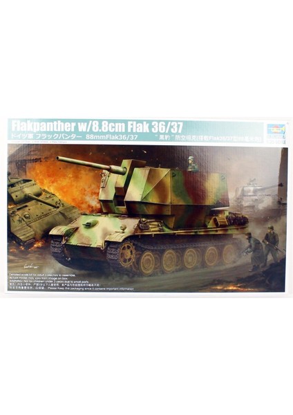 09531 1/35 Ölçek, Flakpanther W/8.8cm Flak 36/37 Uçak-Tanksavar Topu Plastik Model Kiti
