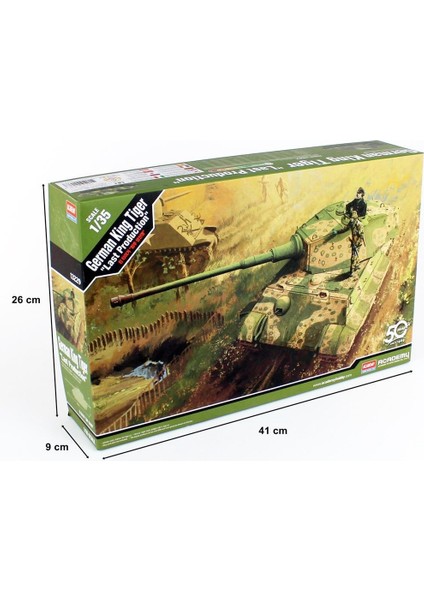 13229 1/35 Ölçek, German King Tiger (Last Production) Tank, Plastik Model Kiti indirimleri
