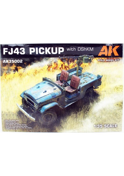 Ak 35002 1/35 Ölçek, FJ43 Kamyonet (Dshk Uçaksavarlı), Askeri Araç Plastik Model Kiti