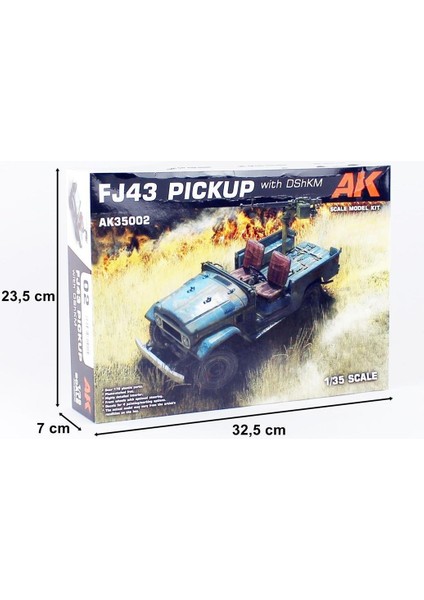 Ak 35002 1/35 Ölçek, FJ43 Kamyonet (Dshk Uçaksavarlı), Askeri Araç Plastik Model Kiti indirimleri