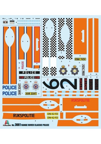 3661S 1/24 Ölçek, Range Rover Polis Aracı, Plastik Model Kiti fiyatları