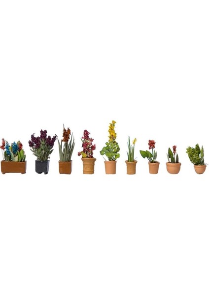 14012 Saksı Bitkileri, 9 Adet, Diorama Malzemesi fiyatları