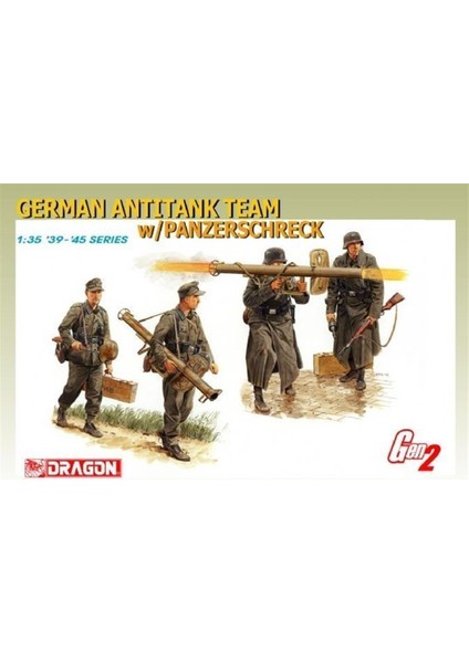 6374 1/35 Ölçek, Alman Tanksavar Timi Asker Figürleri Plastik Model Kiti