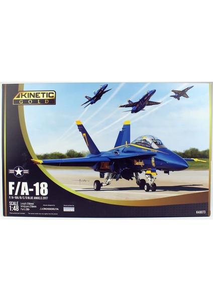 K48073 1/48 Ölçek, F/A-18A/B/C/D Blue Angels 2017 Savaş Uçağı, Plastik Model Kiti