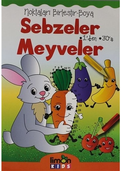 Noktaları Birleştir Boya - Sebzeler Meyveler