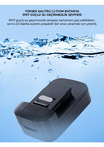 Taşınabilir Şarjlı Yüksek Basınçlı Araç Yıkama Makinesi, Siyah fırsatları