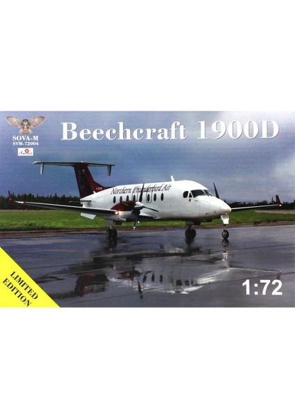 SVM-72004 1/72 Ölçek, Beechcraft 1900 D Northern Thunderbird Hava Yolları Yolcu Uçağı, Plastik Model Kiti