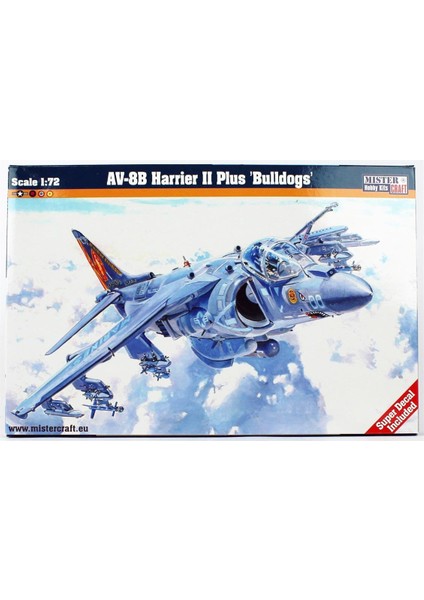 D053 1/72 Av-8b Harrier Iı Plus Bulldogs Savaş Uçağı Plastik Model Kiti