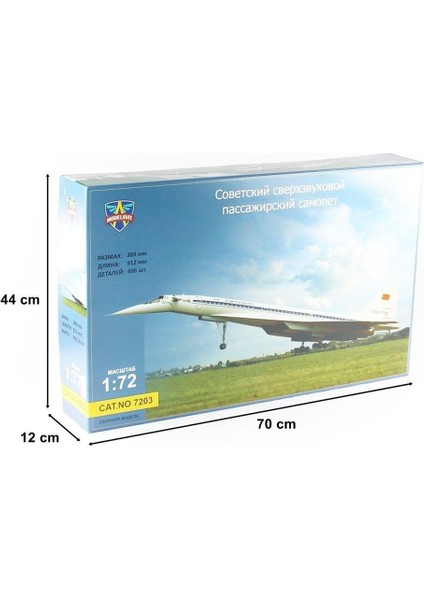 MSVIT7203 1/72 Ölçek, Tupolev TU-144 Yolcu Uçağı, Plastik Model Kiti indirimleri