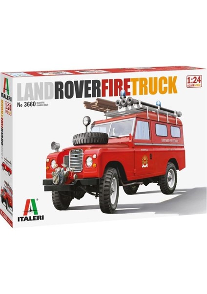 3660S 1/24 Ölçek, Land Rover Itfaiye Aracı, Plastik Model Kiti