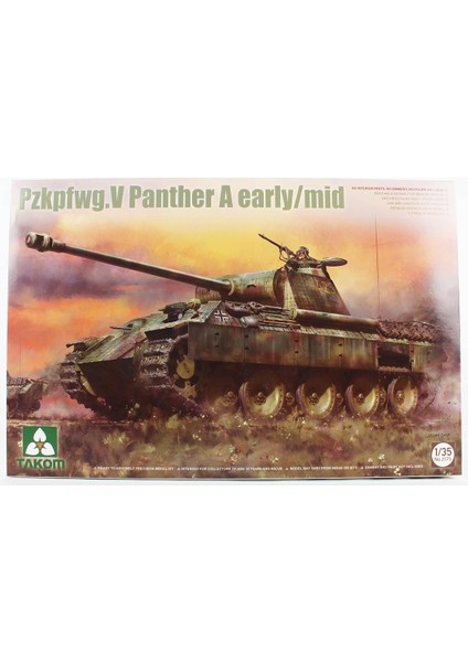 2175 1/35 Ölçek, Pzkpfwg.v Panther A Orta Sınıf, Erken-Orta Dönem Tankı, Plastik Model Kiti